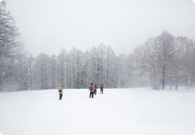 スノーシューイング